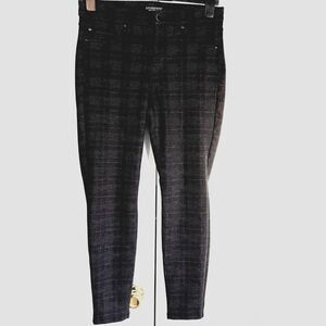 Liverpool Los Angeles 8/29 Petite‎ Dark Plaid  Skinny Career Slacks